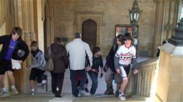 Climbing the Hogwarts staircase in Christ Church College, Oxford